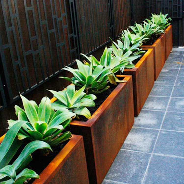 Corten Flower Planter Stand