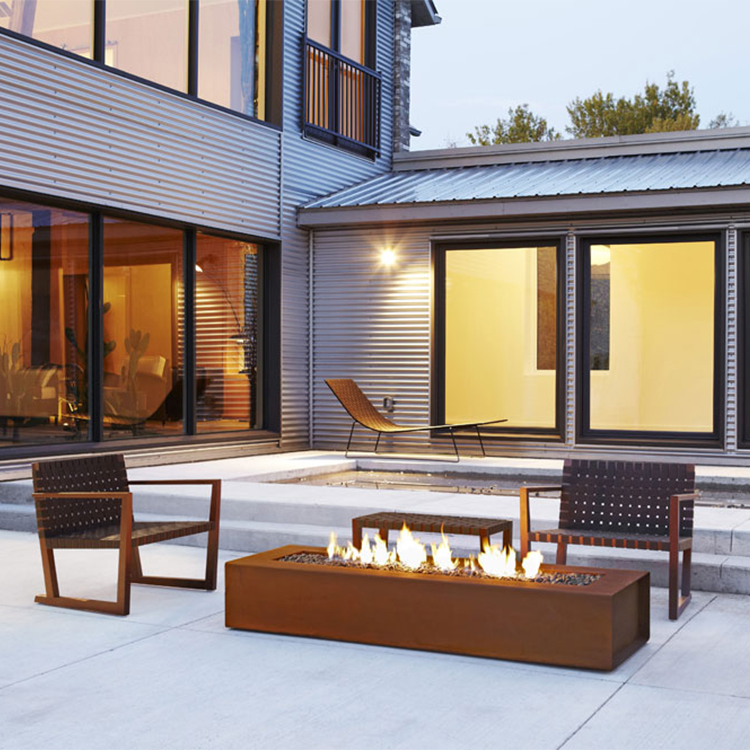 Smokeless Corten Steel Gas Fire Pit