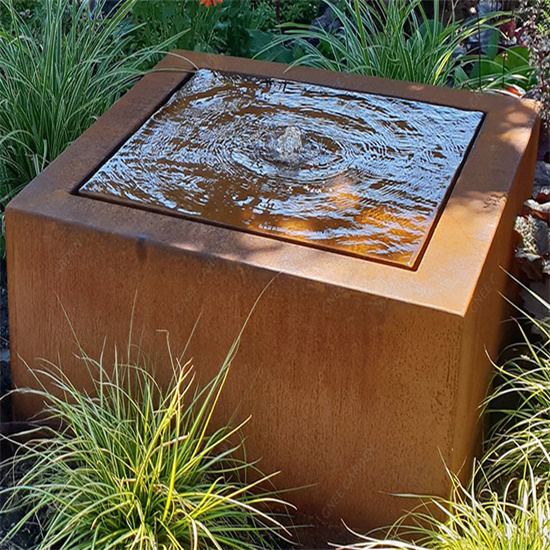 Corten Steel Water Feature Garden Decoration