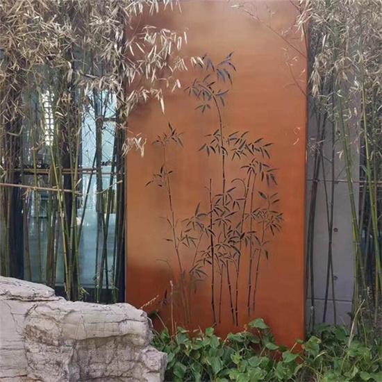 Metal Steel Customizable Rusted Panel Screen