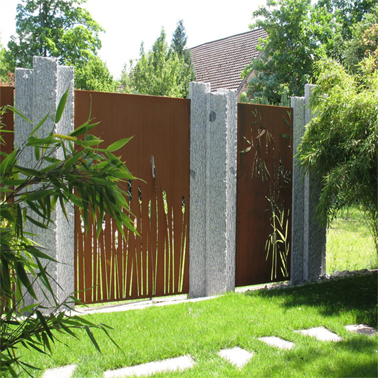 Ornamental Rusted Fence Screen