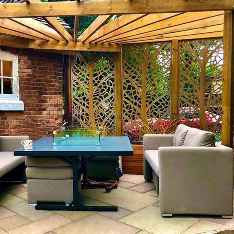 Weathered Steel Privacy Screen