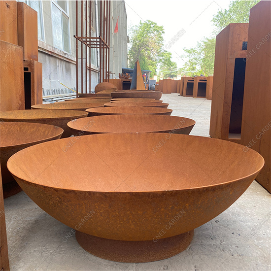 Corten Steel Garden Treasures Fire Pit