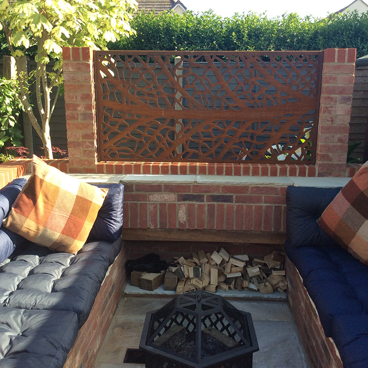 Rusty Metal Corten Steel Privacy Screen