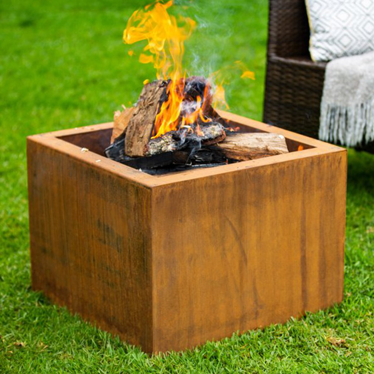Simple Warming Corten Steel Fire Pit