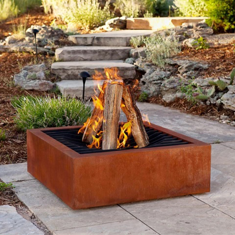 Metal Heating Brazier Corten Steel Fire Pit