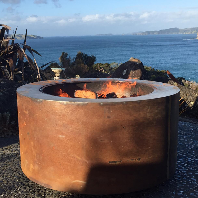 Garden Heating Brazier Corten Steel Fire Pit