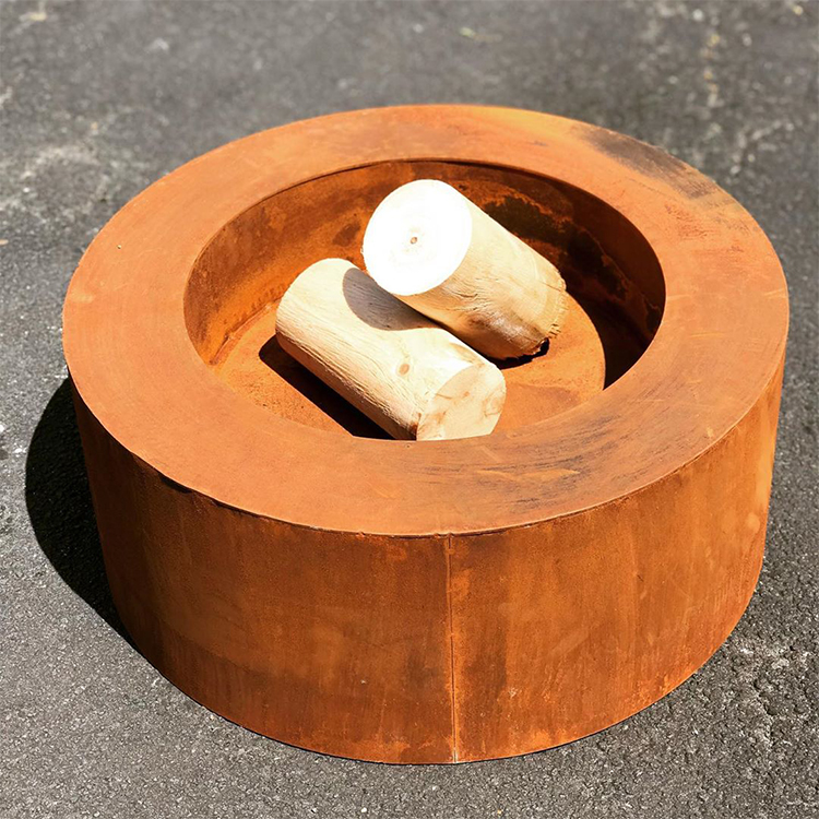 Corten Steel Round Metal Heating Fire Pit