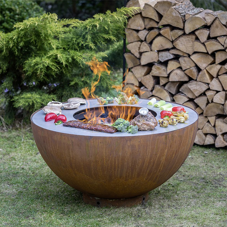 Outdoor Camping Corten Steel BBQ Grills