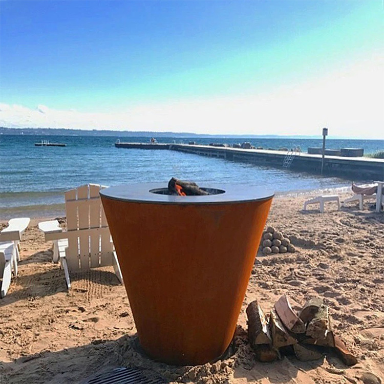 Corten Steel Barbeque Fire Table