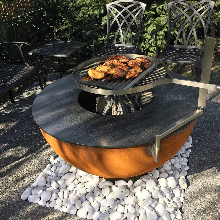 Corten Steel Charcoal BBQ Customized Design