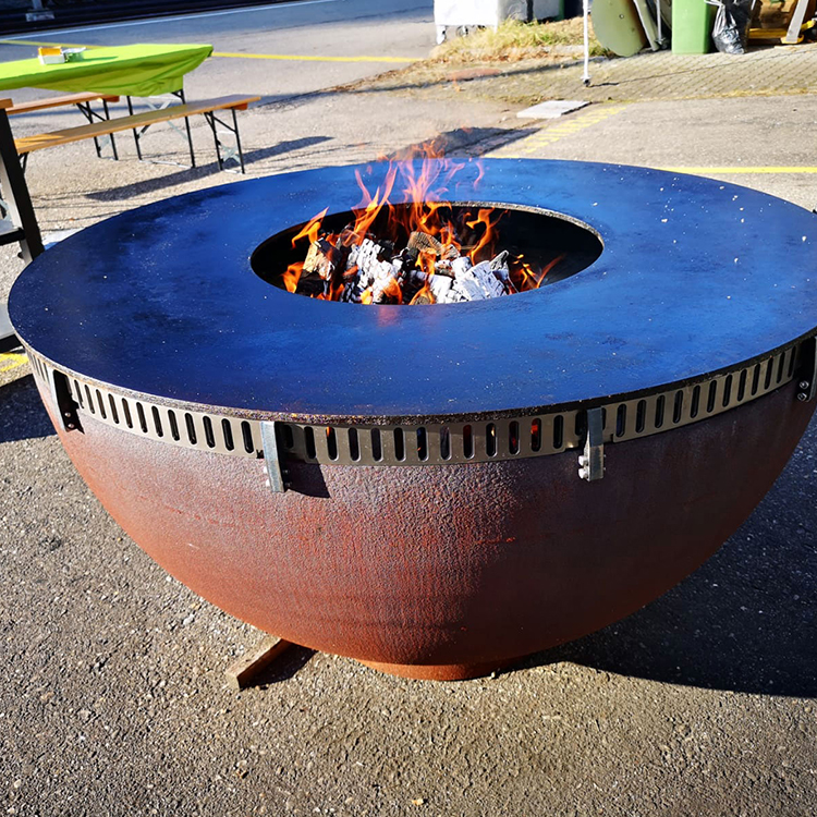 Corten Steel Bbq Grill Stove Eco Friendly