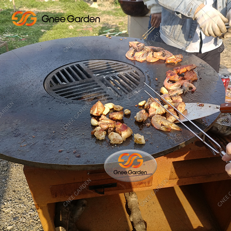 Corten Steel Bbq Grill Charcoal Portable