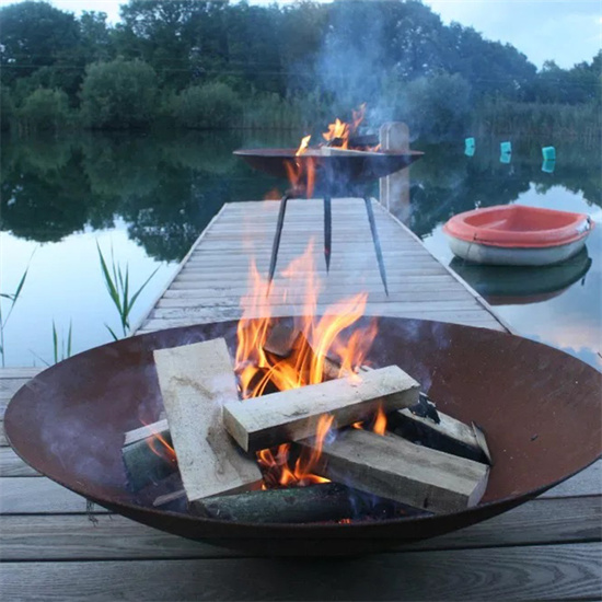 Weathering Steel Wood Burning Brazier