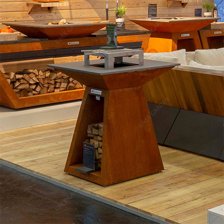 Corten Bbq Stand Party Use
