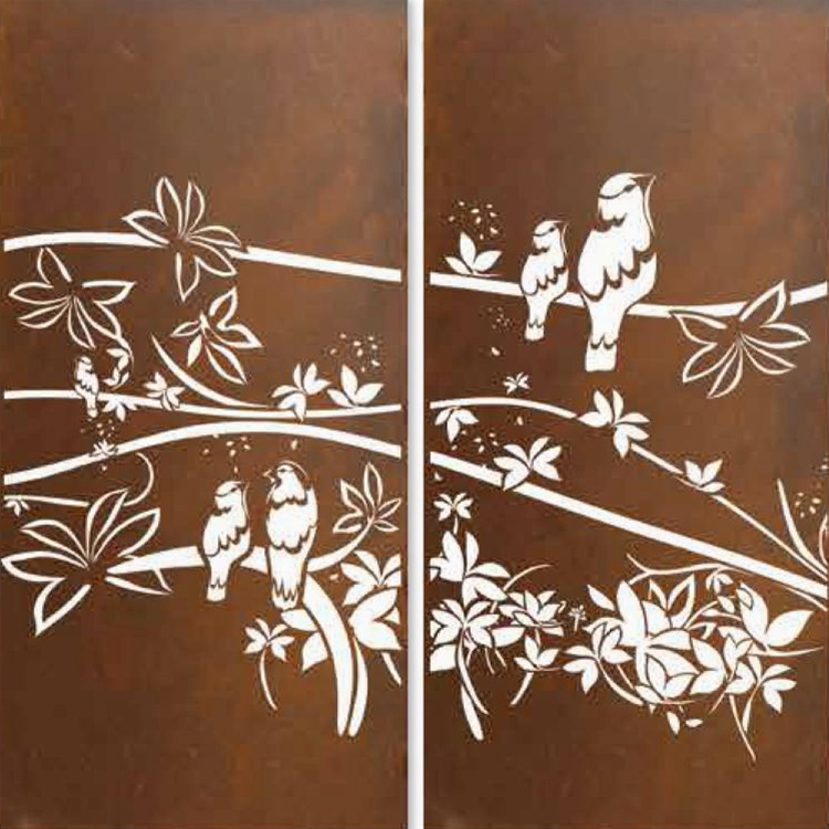 Corten Steel Privacy Screen Rusty Design