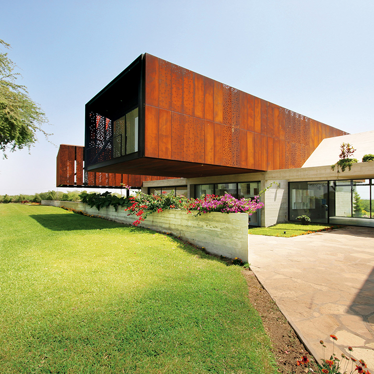 Corten Steel Exterior Panels Weatherproof Style