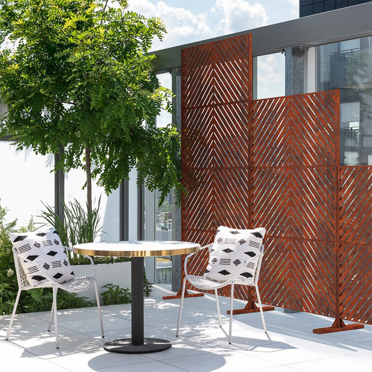 Garden Decorative Corten Steel Panel Screen