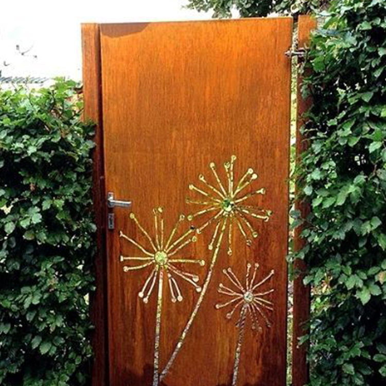 Corten Steel Screen Panel Garden Partition