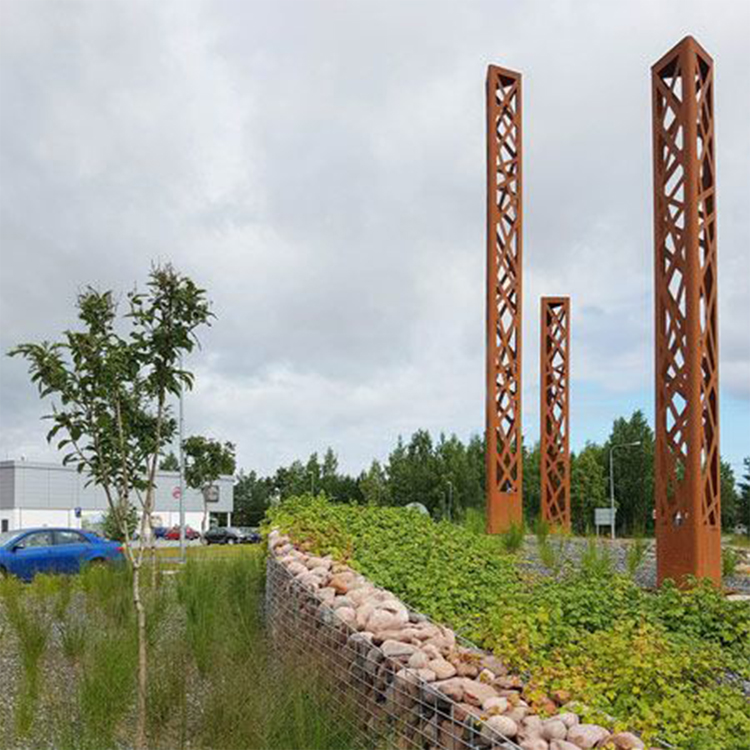 Corten Steel Garden Street Light