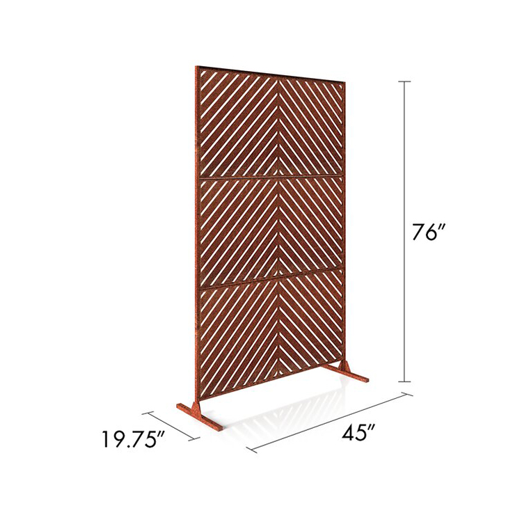 Garden Outdoor Corte Steel Divider Screen