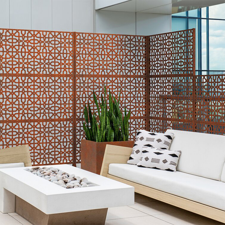 Corten Steel Decorative Single Screen