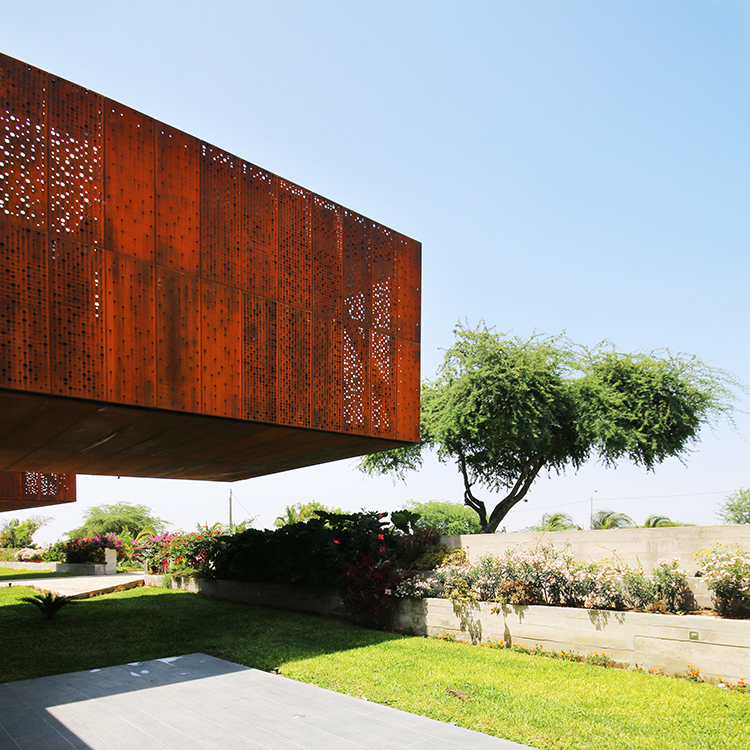 Corten Steel Wall Facade Sustainable Style