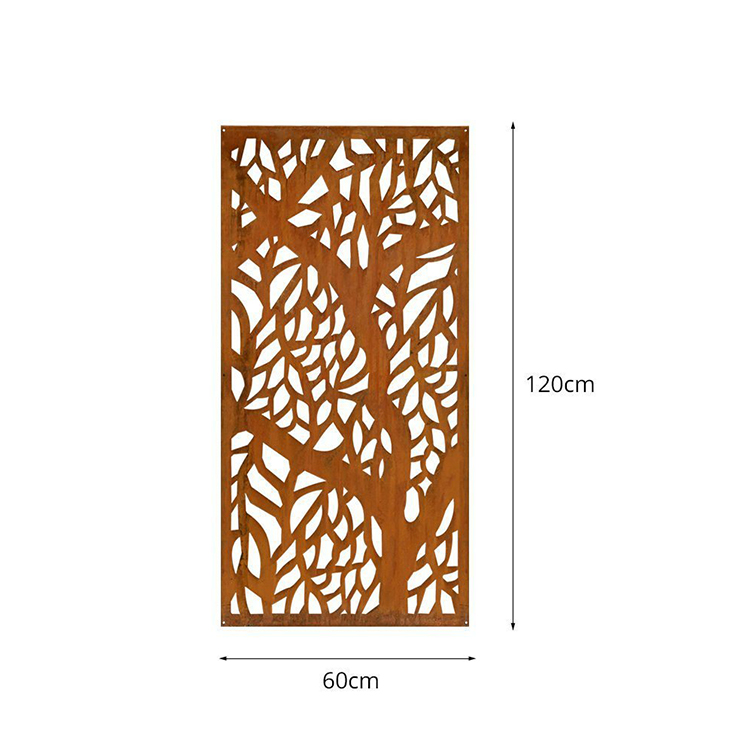Metal Rusty Corten Steel Privacy Screen