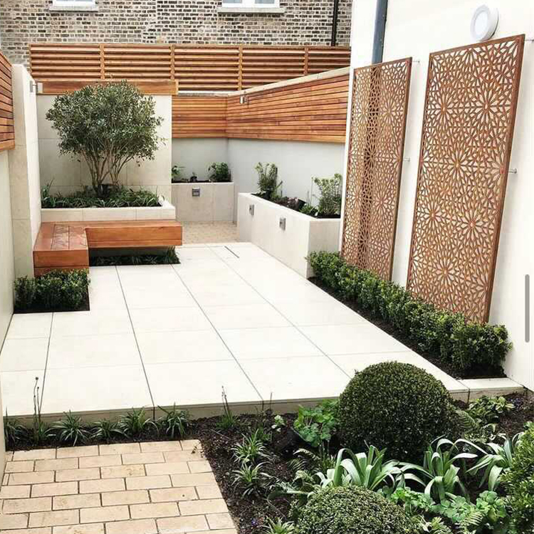Weathering Steel Garden Partition Screen