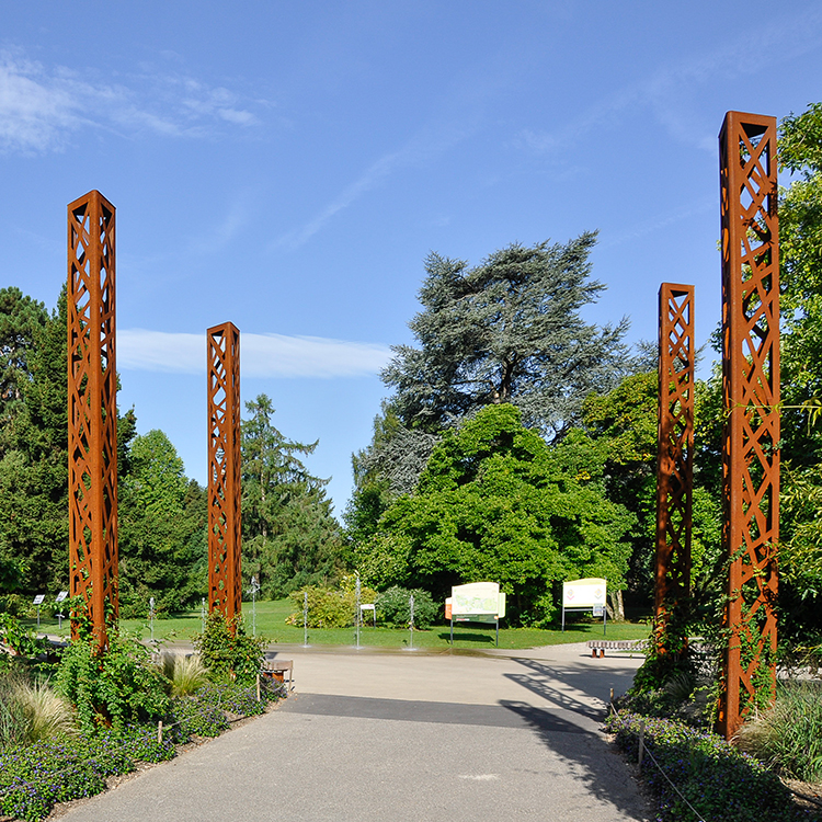 Corten Sculpture Lamp Light Box