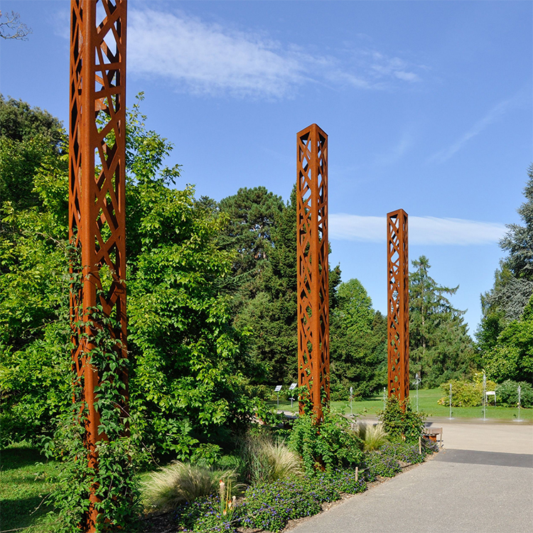 Corten Steel Garden Light Bollard