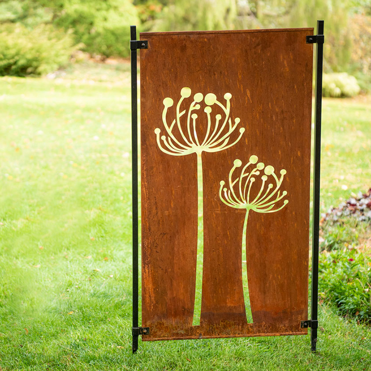 Weathering Steel Garden Room Divider
