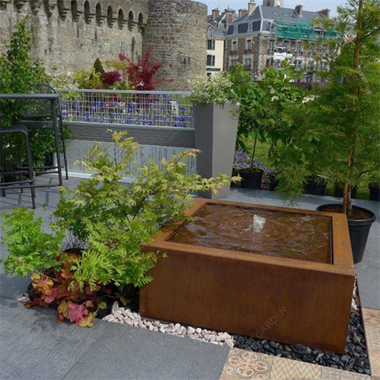 Corten Steel Water Fountains Outdoor Living