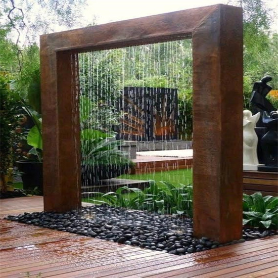 Corten Steel Water Features Minimalist Beauty