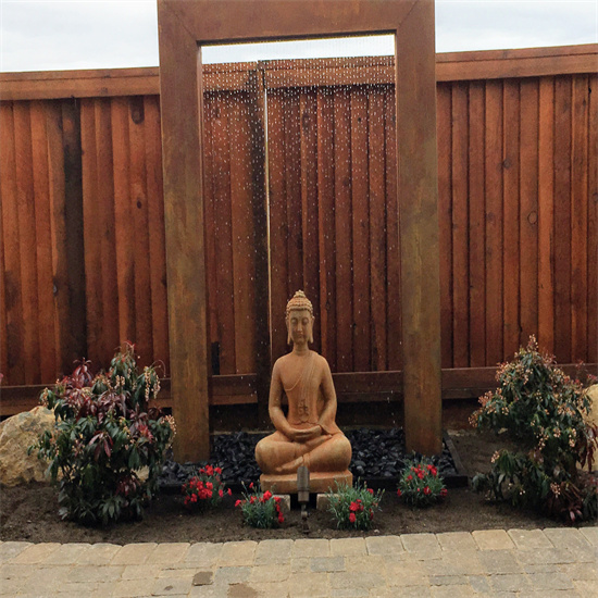 Corten Steel Waterfall Garden Feature