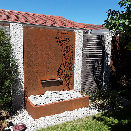 Garden Decor Corten Steel Water Fountain Feature