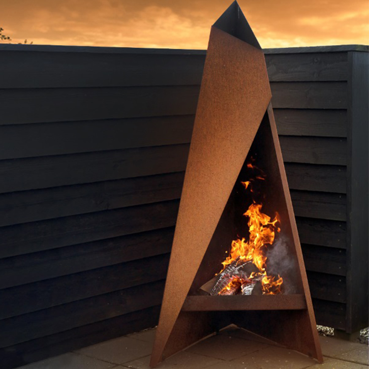 Corten Steel Fire Place Outdoor Entertaining