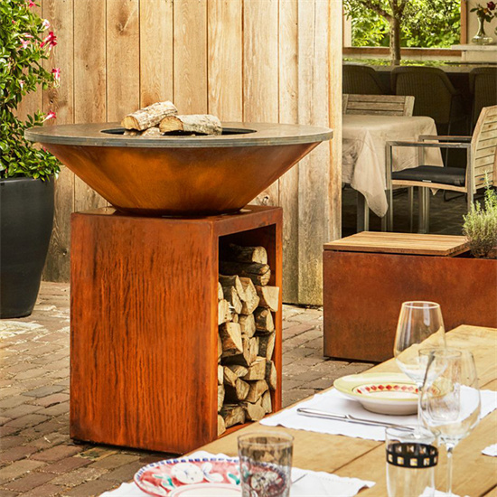 Corten Steel Campfire Grill BBQ