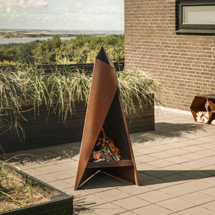 Durability Corten Steel Fire Place